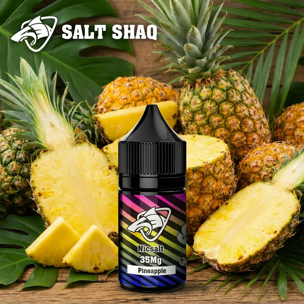 SALT SHAQ 彩鯊系列酶水鳳梨口味,鳳梨與莓果調性 30ml 煙油包裝