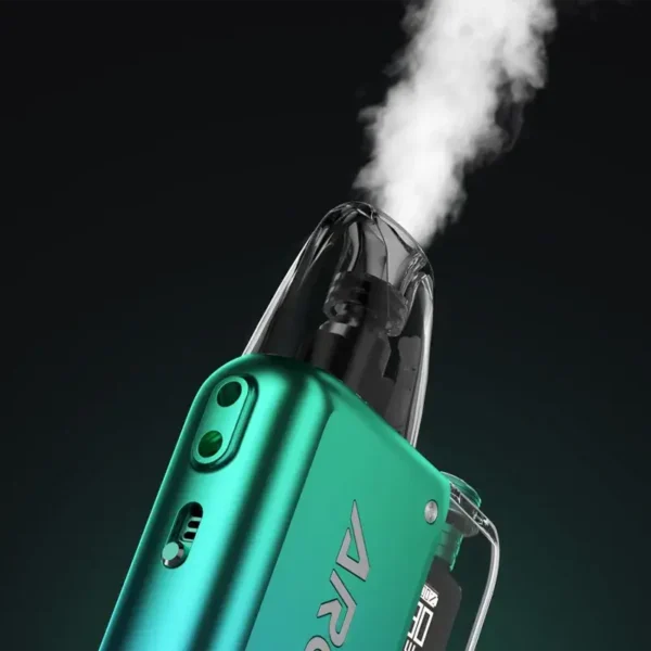 VOOPOO ARGUS P2 主機實際抽吸煙霧效果展示。圖中顯示裝置在高功率模式下 (如 SPT 運動模式) 產生濃郁、飽滿的蒸汽煙霧 (Vapor Clouds)，體現其 30W 強勁的霧化性能表現。